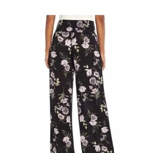 Three Dots Ladies Comfy Wide-leg Pull-on Pants, Black Floral